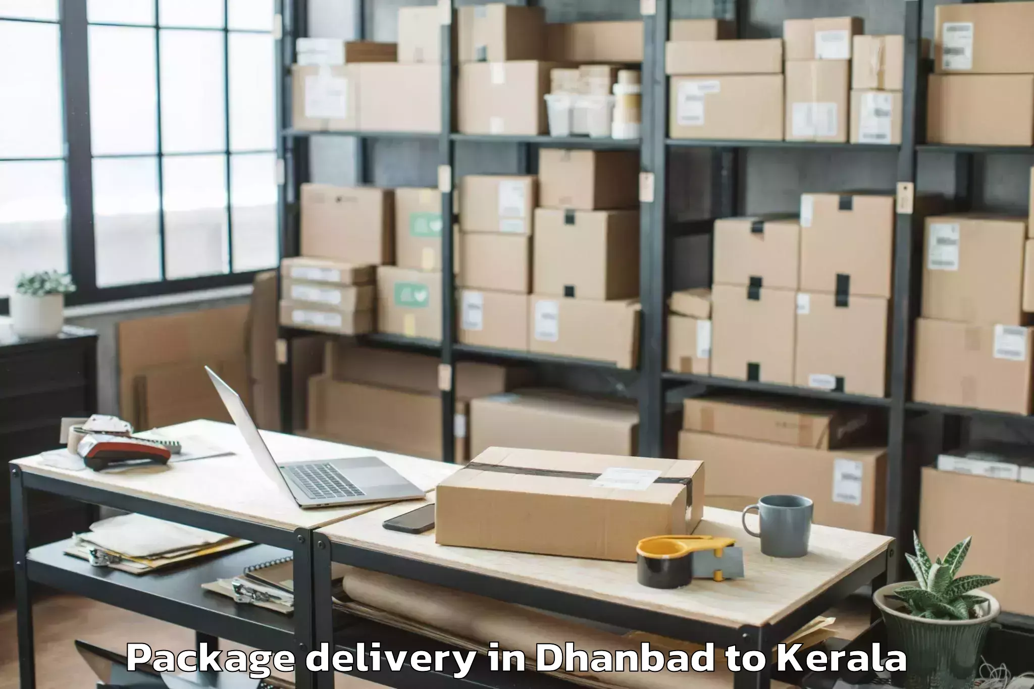 Trusted Dhanbad to Central University Of Kerala K Package Delivery